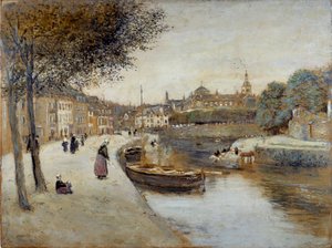 Un canale a Quimperle da Jean Francois Raffaelli