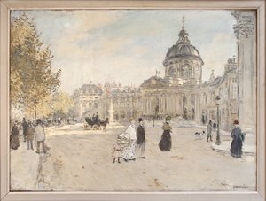 Institut de France a Parigi intorno al 1898 da Jean Francois Raffaelli