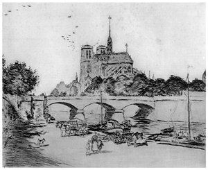 Notre Dame, c1870-1920 1924 da Jean Francois Raffaelli