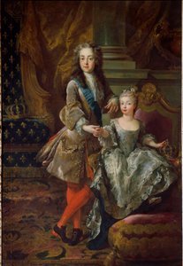 Ritratto di Re Luigi XV e della sua fidanzata Maria Anna Vittoria di Spagna