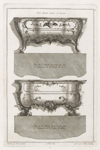 Libro di diversi disegni di comò da Jean François Cuvilliés