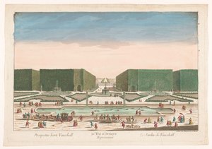 Veduta dei Giardini di Vauxhall a Londra da Jean François Daumont