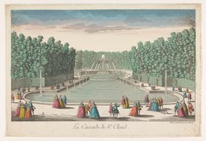 Veduta delle cascate del giardino del Castello di Saint-Cloud (La cascade de St. Cloud)