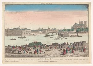 Veduta della città di Parigi dal Quai de Miramion da Jean François Daumont