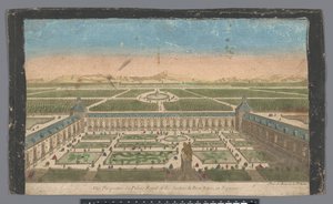 Vista del giardino e del Palacio del Buen Retiro a Madrid da Jean François Daumont