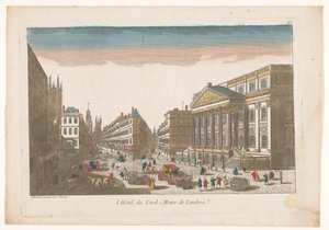 Veduta del Mansion House a Londra da Jean François Daumont