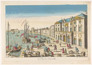 Veduta del Municipio e del porto di Marsiglia
