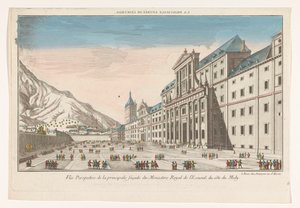Veduta del complesso abbaziale El Escorial nei pressi di Madrid, visto dal lato sud da Jean François Daumont