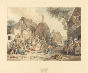 Il pranzo dei mietitori da Jean François Janinet after Pierre Alexandre Wille