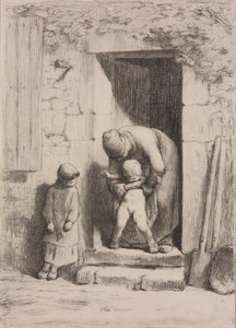 Maternal Solicitude da Jean Francois Millet
