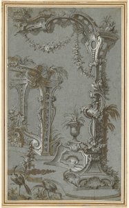 Un Giardino Rococò con Graticcio e Gazebo da Jean François de Cuvilliés I