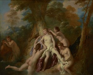 Diana e le sue ninfe che fanno il bagno, 1722-4