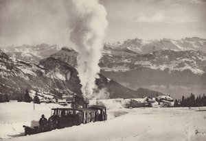 Rigi Kaltbad, treno sportivo invernale della Vitznau Rigi Bahn da Jean Gaberell