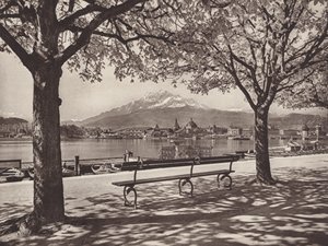 Svizzera: Lucerna, con il Monte Pilatus