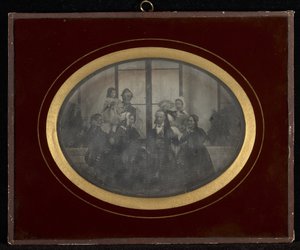 Ritratto di gruppo di otto membri del circolo Eynard-Lullin