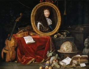 Allegoria di Luigi XIV, protettore delle arti e delle scienze da Jean Garnier