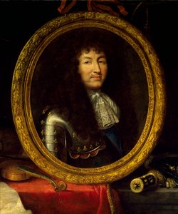 Ritratto di Luigi XIV, Re di Francia, Protettore delle Arti e delle Scienze (dettaglio) da Jean Garnier