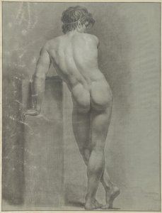 Nudo maschile in piedi, visto da dietro da Jean Grandjean