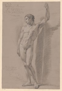 Nudo maschile in piedi, visto di fronte (1° premio 1776) da Jean Grandjean
