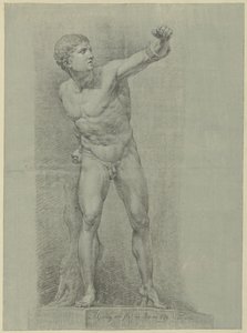 Studio della statua di un pugile