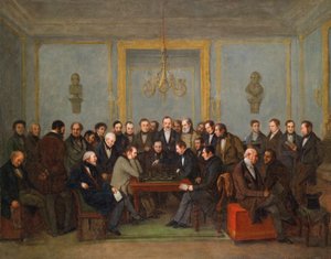 Partita di scacchi epica tra Pierre Saint Amant e Howard Staunton nel 1843 da Jean Henri Marlet