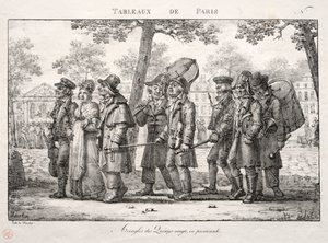 Scene di Parigi: Ciechi del Quinze Vingts, in Cammino da Jean Henri Marlet