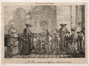 Scene di Parigi: I Fratelli che Conducono i Bambini a San Nicola dei Campi da Jean Henri Marlet