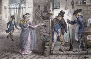 La cassetta delle lettere - Litografia di Marlet, fine XIX secolo da Jean Henri Marlet