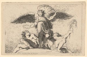 Angelo con una Palma e una Corona da Jean Honoré Fragonard after Annibale Carracci
