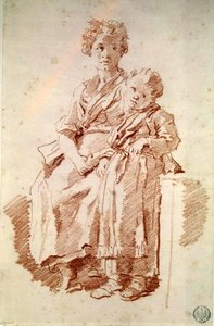 Una giovane ragazza con sua sorella, 1774 da Jean Honore Fragonard
