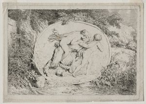 Baccanali: Ninfa a cavallo di un satiro, 1763 da Jean Honore Fragonard