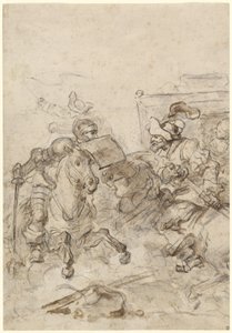 Don Chisciotte Attacca il Biscaglino da Jean Honore Fragonard