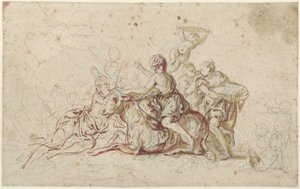 Europa rapita da Giove sotto forma di toro (?) da Jean Honore Fragonard
