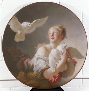Ragazza con una colomba da Jean Honore Fragonard