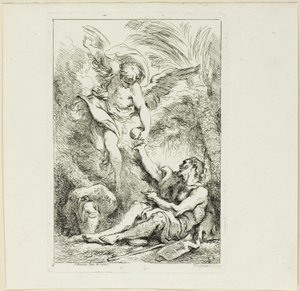 Santo eremita nel deserto