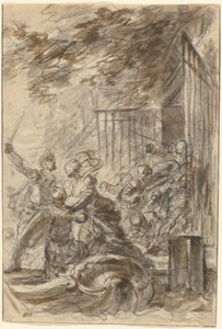 Isabella abbandona la sua casa per seguire Odorico e i suoi uomini da Jean Honore Fragonard