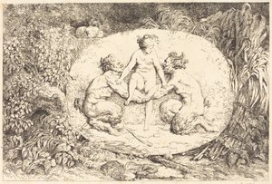 Ninfa sostenuta da due satiri da Jean Honore Fragonard