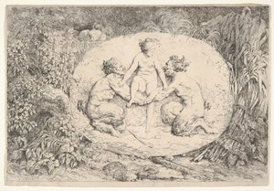 Ninfa sostenuta da due satiri da Jean Honore Fragonard