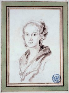 Ritratto di Marguerite Gérard (1767-1837) pittrice francese, cognata di Fragonard. Disegno a lavis di Jean Honoré Fragonard (1732-1806) circa 1800. Besançon, Museo delle Belle Arti da Jean Honore Fragonard