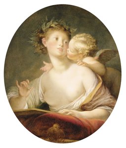 Saffo ispirata da Cupido da Jean Honore Fragonard