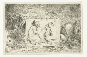 Satiro e ninfa con due bambini da Jean Honore Fragonard