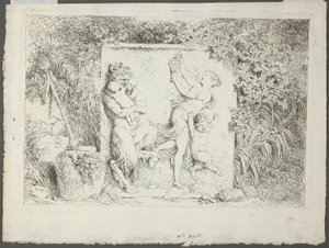 Famiglia di satiri, da Baccanali, o giochi dei satiri da Jean Honore Fragonard