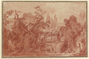 Terrazza e giardino di una villa italiana