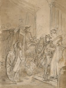 La Partenza in Carrozza, c.1780-89 da Jean Honore Fragonard