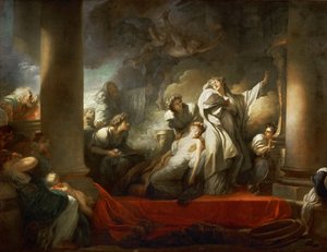 Il sommo sacerdote Coreso si sacrifica per salvare Calliroe da Jean Honore Fragonard