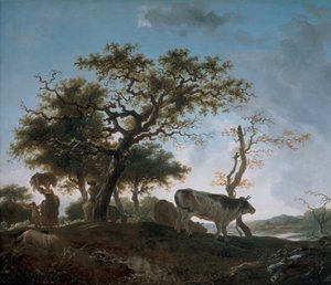 Giovane donna e un pastore che guida i loro greggi da Jean Honore Fragonard