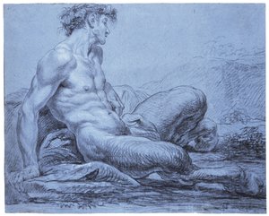 Un fauno seduto, c.1755-57 da Jean II Restout