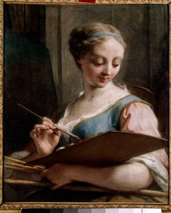 Allegoria della pittura Una giovane donna che tiene una tavolozza