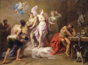 Venere Ordina le Armi da Vulcano per Enea da Jean II Restout