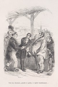 Tutti gli elettori, grandi e piccoli, si radunano per umilmente persuadersi a vicenda... dalle Piccole Miserie... da Jean Ignace Isidore Gérard